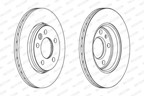 Диск гальмівний VW TRANSPORTER, FERODO (DDF1286)