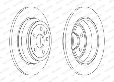 Диск тормозной LAND ROVER, FERODO (DDF2607C)