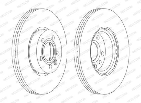 Диск гальмівний VW SHARAN, FORD GALAXY, FERODO (DDF1160C)