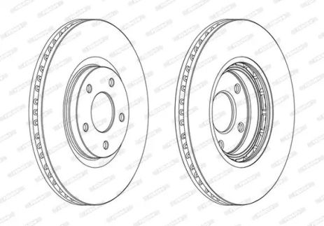 Диск гальмівний RENAULT KOLEOS, NISSAN JUKE, FERODO (DDF1724C)