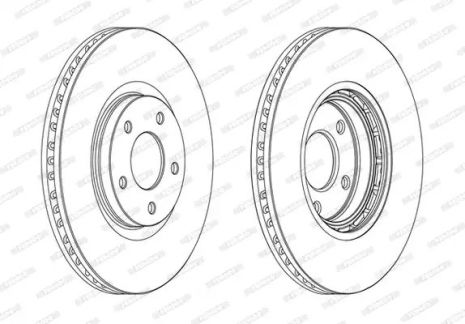 Диск гальмівний RENAULT KOLEOS, NISSAN JUKE, FERODO (DDF1724C)