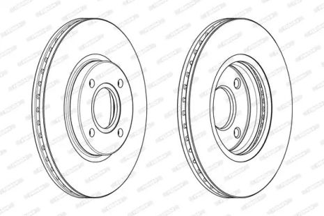 Диск гальмівний FORD B-MAX, FERODO (DDF2461C)