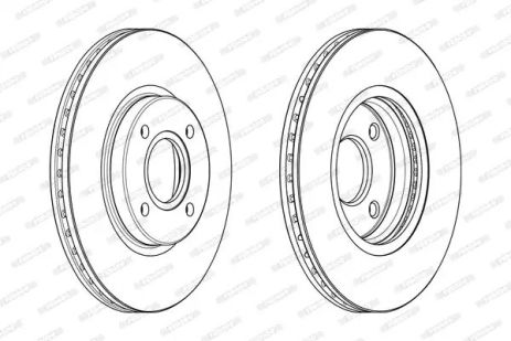 Диск гальмівний FORD B-MAX, FERODO (DDF2461C)