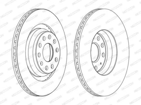 Диск тормозной SEAT LEON, SKODA KODIAQ, FERODO (DDF1503C)