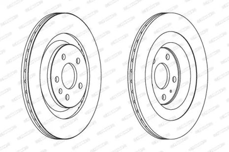 Диск гальмівний AUDI A5, FERODO (DDF1667C)