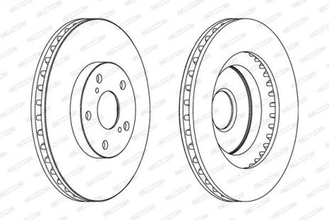 Диск гальмівний LEXUS ES, TOYOTA AURIS, FERODO (DDF1646C)