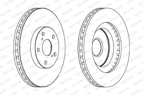 Диск гальмівний LEXUS ES, TOYOTA AURIS, FERODO (DDF1646C)