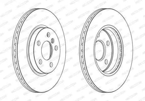 Диск тормозной BMW X2, MINI MINI, FERODO (DDF2613C)