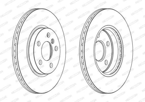 Диск тормозной BMW X2, MINI MINI, FERODO (DDF2613C)