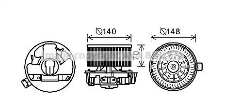 Вентилятор салона NISSAN MICRA/NOTE, AVA COOLING (DN8383)