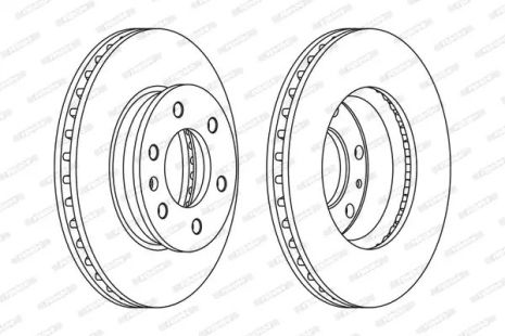 Диск гальмівний MERCEDES-BENZ SPRINTER, VW CRAFTER, FERODO (FCR310A)