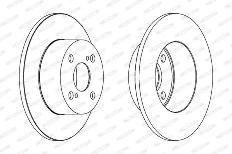 Диск тормозной TOYOTA COROLLA, FERODO (DDF1487)