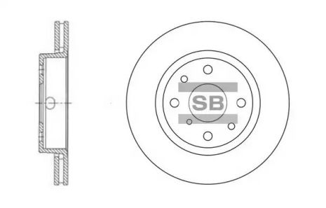 Диск тормозной KIA SHUMA, SANGSIN (SD2015)