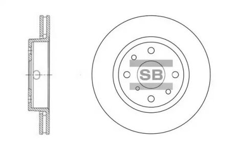 Диск тормозной KIA SHUMA, SANGSIN (SD2015)
