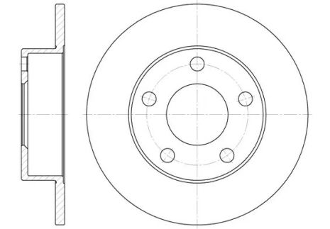 Диск тормозной VW PASSAT, AUDI A4, REMSA (651300)