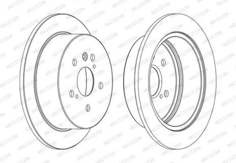 Диск тормозной TOYOTA HARRIER, LEXUS RX, FERODO (DDF1545C)