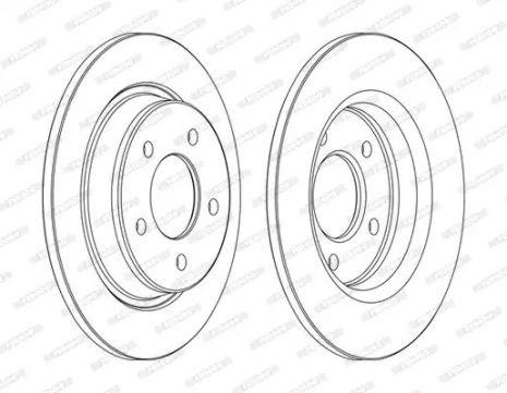 Диск гальмівний MAZDA 5, FERODO (DDF1546C)