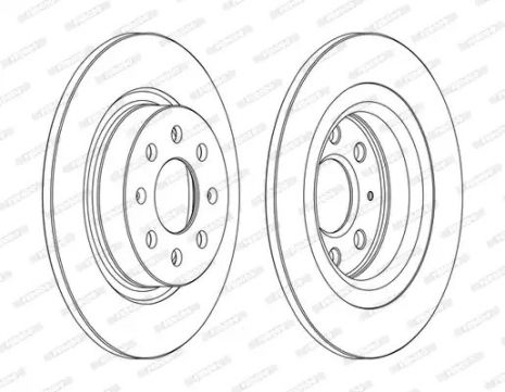 Диск гальмівний FIAT PUNTO, OPEL CORSA, FERODO (DDF1299C)