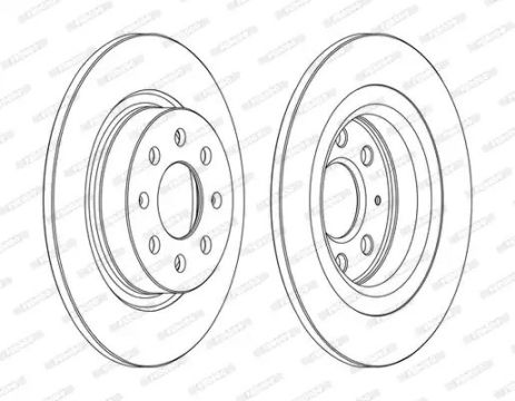 Диск гальмівний FIAT PUNTO, OPEL CORSA, FERODO (DDF1299C)