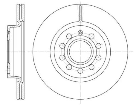 Диск тормозной SEAT ALTEA, AUDI A3, REMSA (664710)