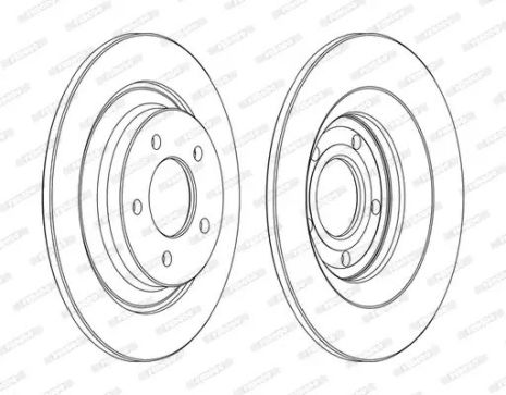 Диск гальмівний MAZDA 5, FERODO (DDF1547C)