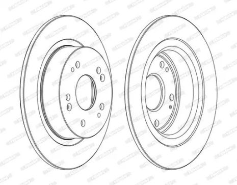 Диск гальмівний HONDA ACCORD, FERODO (DDF1776C)