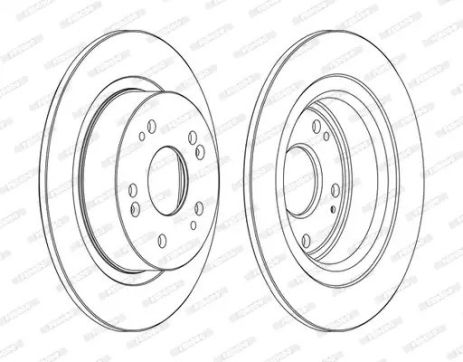Диск тормозной HONDA ACCORD, FERODO (DDF1776C)