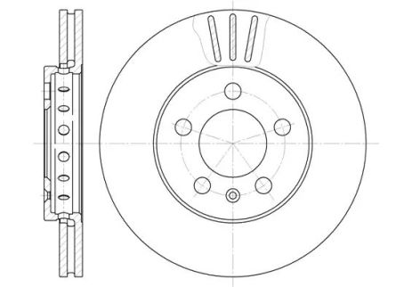 Диск тормозной VW GOLF IV, SEAT TOLEDO, WOKING (D654510)