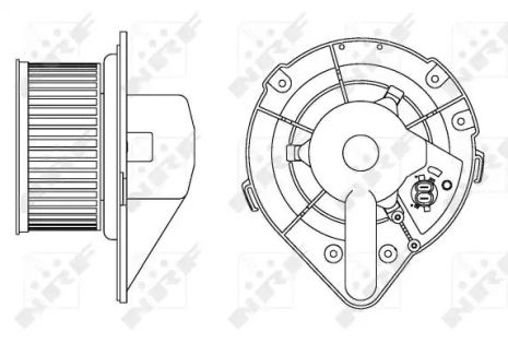 Вентилятор салона VW Transporter 199407-200304, SEAT TOLEDO, NRF (34164)