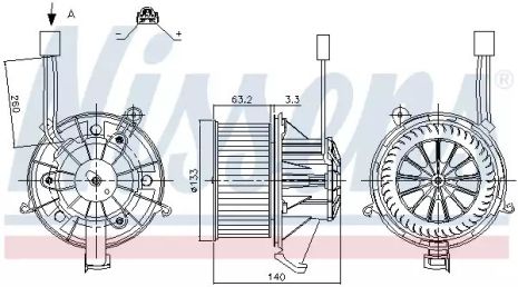 Вентилятор салону VAUXHALL ASTRA, OPEL ASTRA, NISSENS (87264)