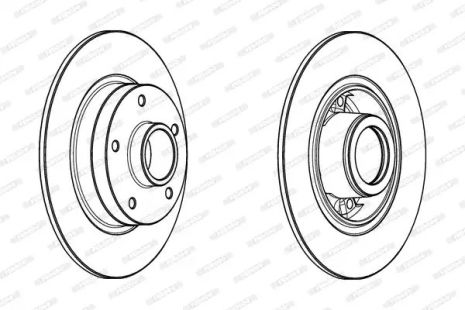 Диск гальмівний RENAULT MEGANE, FERODO (DDF17321)