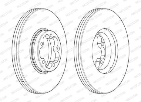 Диск гальмівний FORD TRANSIT, FERODO (DDF24681)