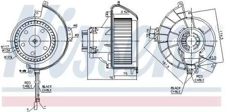 Вентилятор салону VAUXHALL ASTRA, OPEL ASTRA, NISSENS (87188)