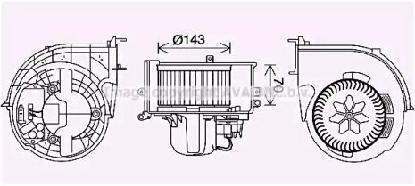 Вентилятор салону BMW X6, AVA COOLING (BW8574)