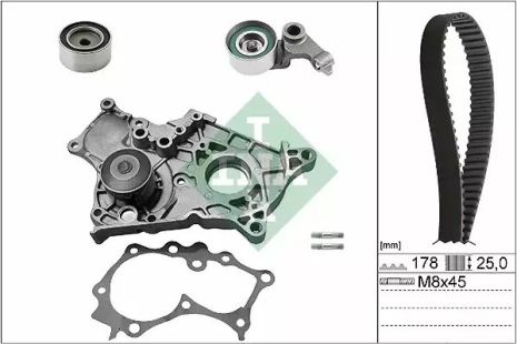 Водяной насос + комплект ГРМ TOYOTA COROLLA, INA (530042230)