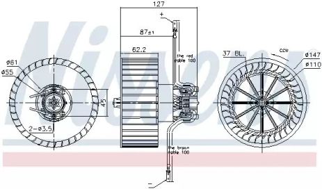 Вентилятор салону FIAT DUCATO, NISSENS (87402)