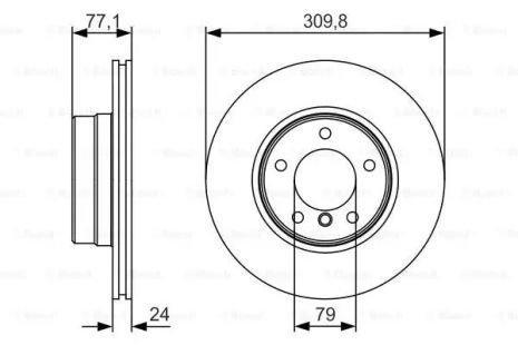 Диск гальмівний BMW 5, BOSCH (0986479S29)