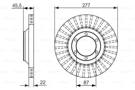 Диск тормозной HYUNDAI GALLOPER, MITSUBISHI GALLOPER, BOSCH (0986479702)