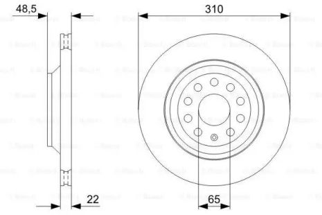 Диск гальмівний CUPRA LEON, SEAT LEON, BOSCH (0986479303)