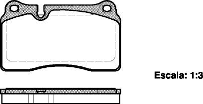 Комплект гальмівних колодок, дискове гальмо SEAT LEON, AUDI TT, REMSA (120000)