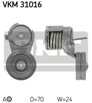 Натяжний ролик поліклінового ременя SEAT LEON, VW BORA, SKF (VKM31016)