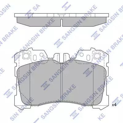 Комплект гальмівних колодок, дискове гальмо HYUNDAI ix35, LEXUS LS, HI-Q (SP1496)