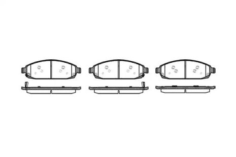 Комплект гальмівних колодок, дискове гальмо JEEP COMMANDER, REMSA (117302)