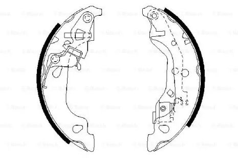 Комплект гальмівних колодок FIAT PUNTO, BOSCH (0986487597)