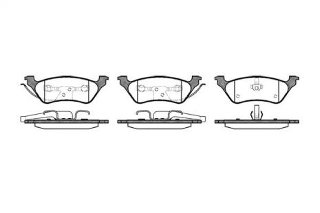 Комплект гальмівних колодок, дискове гальмо DODGE CARAVAN, JEEP CHEROKEE, REMSA (081100)