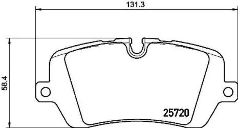 Комплект гальмівних колодок, дискове гальмо LAND ROVER, BREMBO (P44021)