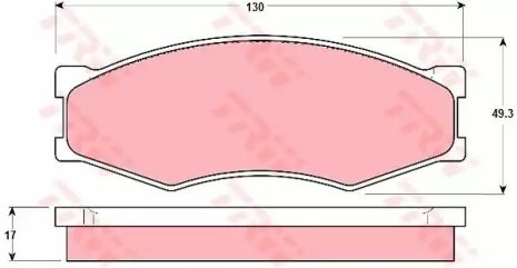 Комплект гальмівних колодок, дискове гальмо LDV CUB, INFINITI M30, TRW (GDB318)