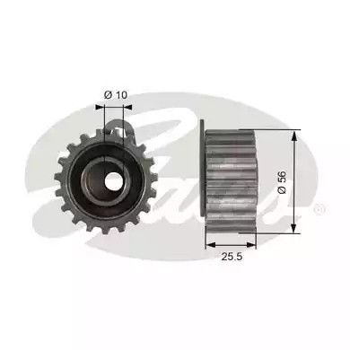 Натяжний ролик ременя ГРМ FORD ESCORT, GATES (T42073)