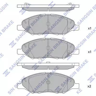 Комплект гальмівних колодок, дискове гальмо NISSAN LIVINA, SANGSIN (SP1383)