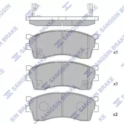 Комплект гальмівних колодок, дискове гальмо KIA SHUMA, HI-Q (SP1113)